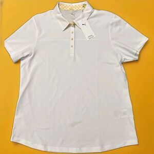 Puma Women’s Pique Accent SS POLO Shirt 2XL NEW NWT White Glow Cr60 Excellent